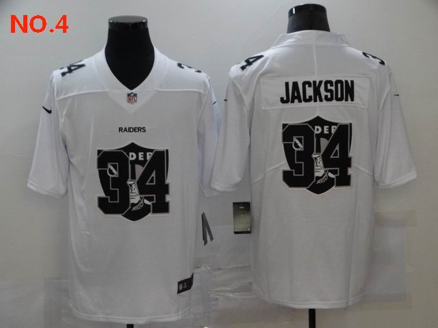 Men's Las Vegas Raiders 34 Bo Jackson Jersey NO.4;